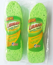 Cleaning Sponge Non-Scratch Libman Gentle-Touch Refills 2 -2-Packs (4 total sponges) Made in USA