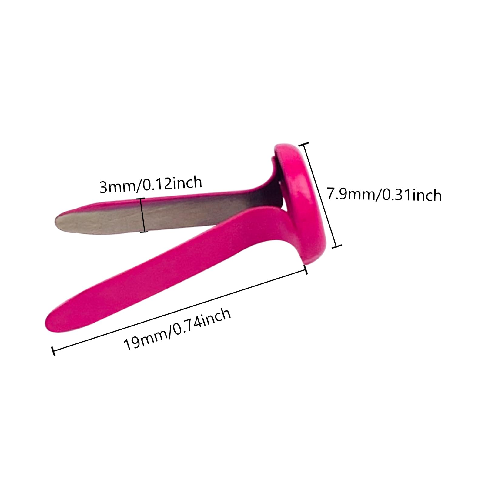 100 PCS Brass Paper Fasteners Metal Brass Fasteners, Mini Brads for Paper Crafts DIY Pins for Crafts (Multicolor)