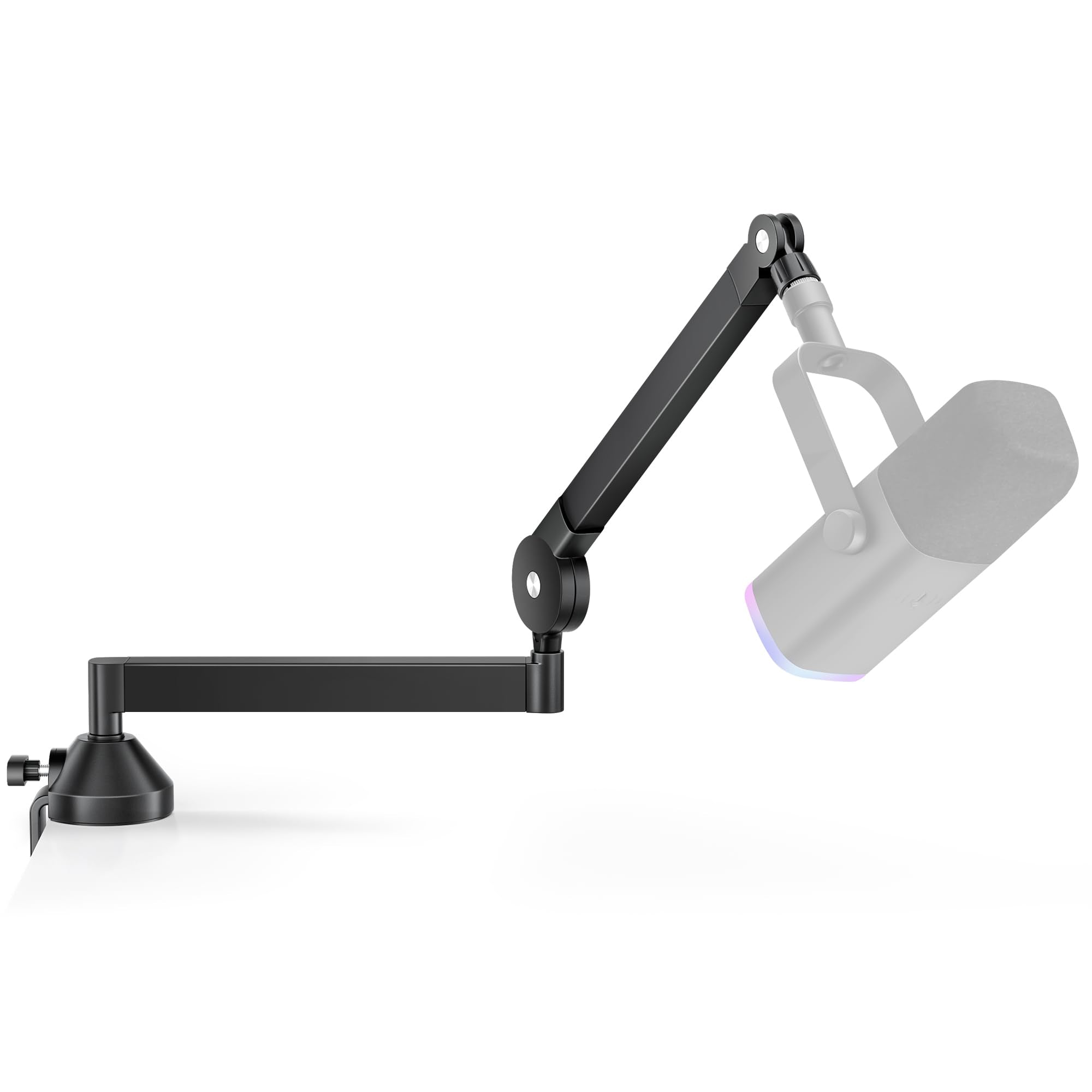 InnoGear Low Profile Mic Arm, 360ÃÂ° Rotatable Microphone Boom Arm Mic Stand for Fifine AM8 K669B Blue Yeti HyperX QuadCast SoloCast AT2020, with Mic Clip 3/8" to 5/8", 3/8" to 1/4" Adapter, Black