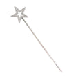 MYUBWTF Silver 13 Inches Star Wand Elf baton, Angel Star Magic Wand, Silver Fairy Princess Plating, Silver Stars Stick