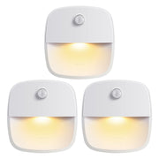 AMIR (Upgraded Version Motion Sensor Light, Cordless Battery-Powered LED Night Light, Wall Light, Closet Lights, Safe Lights for Stairs, Hallway, Bathroom, Kitchen, Cabinet (Warm White - Pack of 3)
