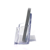 4 Pack Clear Plastic Business Card Holder,Acrylic Business Card Display for Desk Business Card Stand