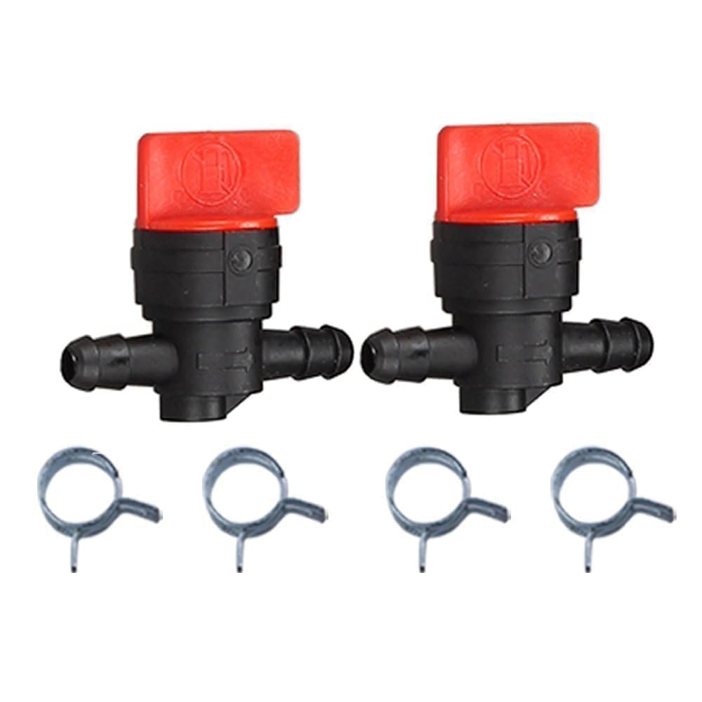 Buckbock 1/4" Inline Gas Fuel Shut Cut Off Valve for 493960 698183 698181 697947 9494768 5019H 5019K Small Engine Lawn Mower Parts 2pcs