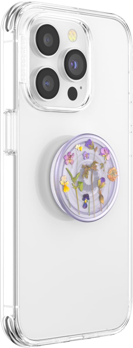 ​​​​PopSockets Phone Grip with Expanding Kickstand, Adhesive Grip, Cute PopSockets - Purple Fields