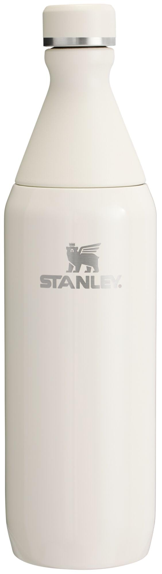 Stanley All Day Slim Bottle 20 OZ | Twist off Lid with Leakproof Seal | Slim Design for Travel & Gym | Insulated Stainless Steel | BPA-Free | Cream