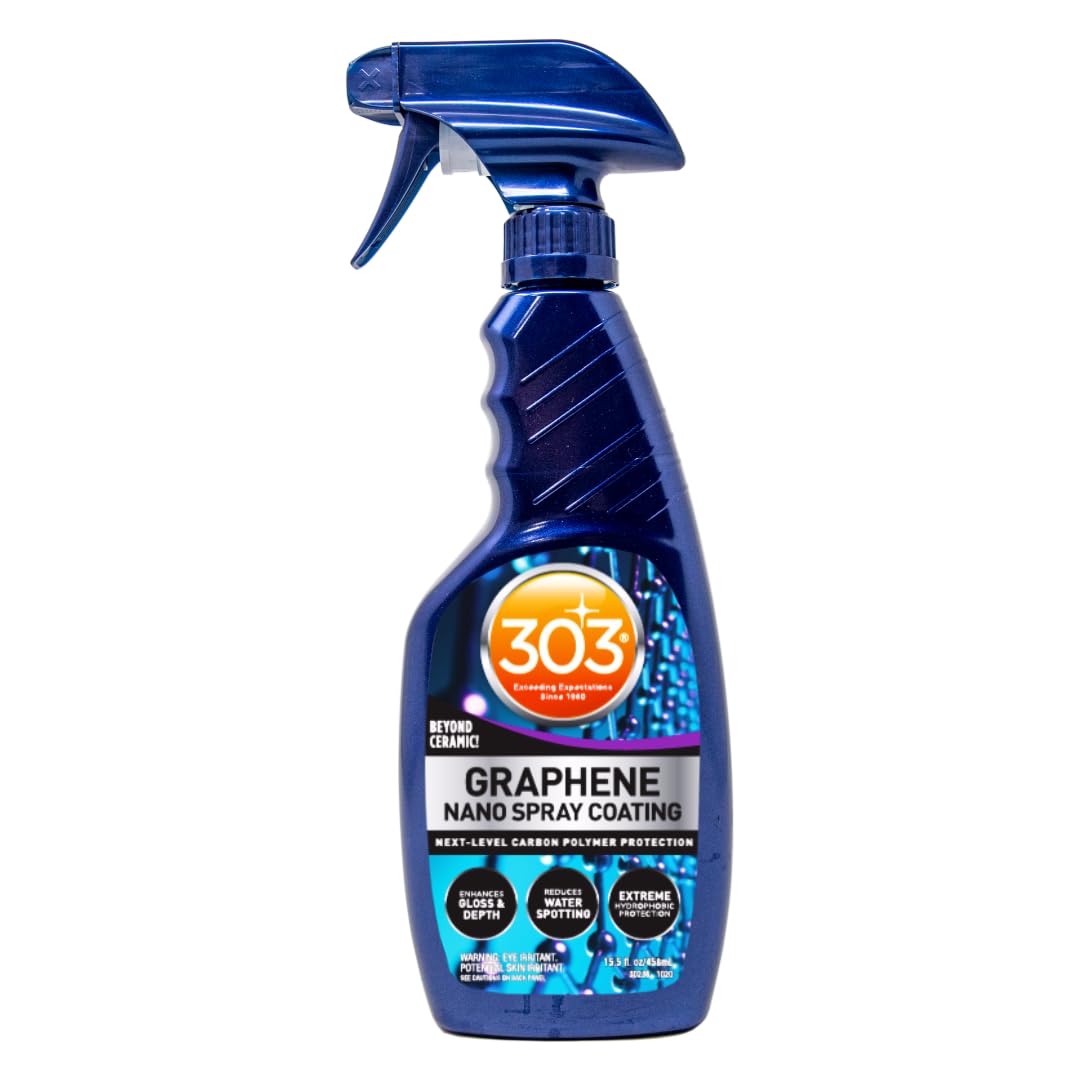 303 Products Graphene Nano Spray Coating - Enhanced Gloss Finish & Depth, Water Repellent Spray, UV Resistant, Helps Prevent Scratches, Beyond Ceramic Coating for Cars, Car Detailing Spray, 15.5oz.