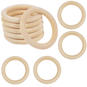 10 PCS 100mm Unfinished Wooden Rings for Craft, 4 inch Diameter Nature Solid Wood Rings for DIY Crafts Without Paint, Macrame Wooden Rings for Ring Pendant and Connectors Jewelry Making