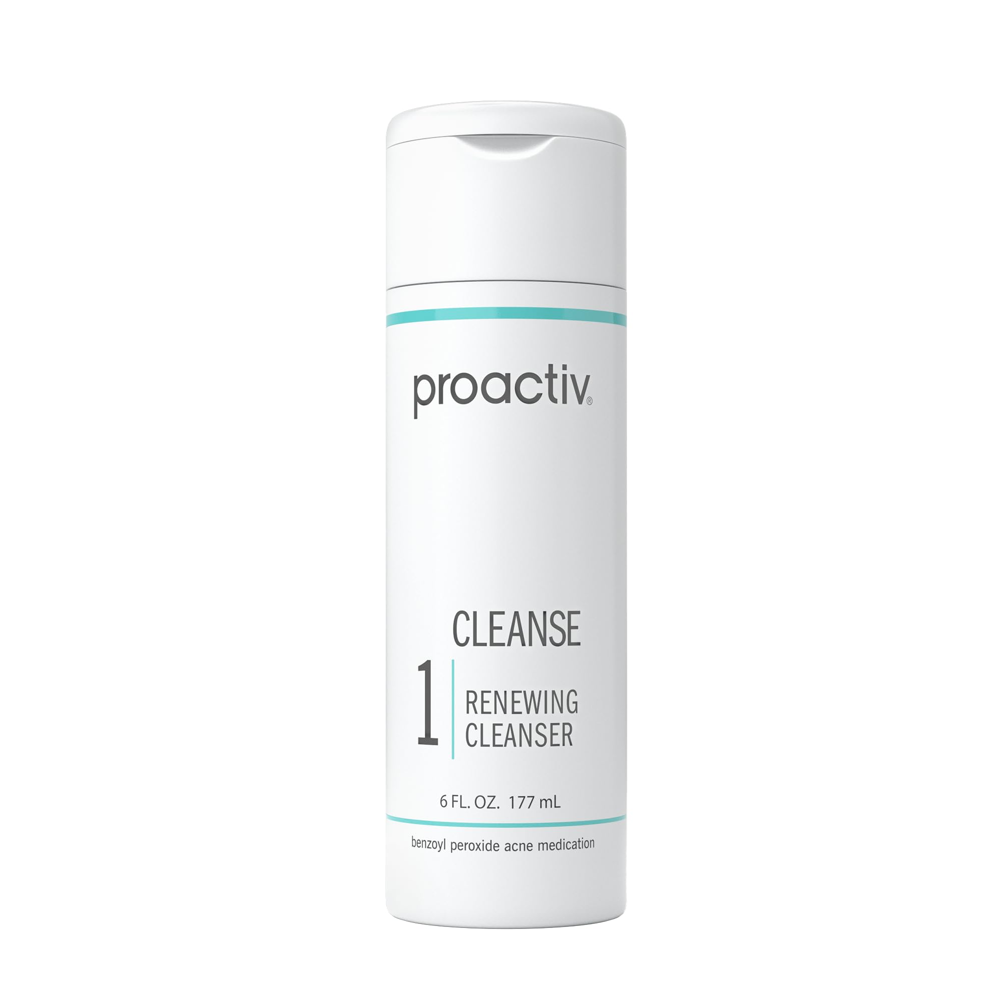 Proactiv - Benzoyl Peroxide Face Wash and Acne Treatment - Daily Facial Cleanser and Hyularonic Acid Moisturizer with Exfoliating Beads - 60 Day Supply, 4 Oz