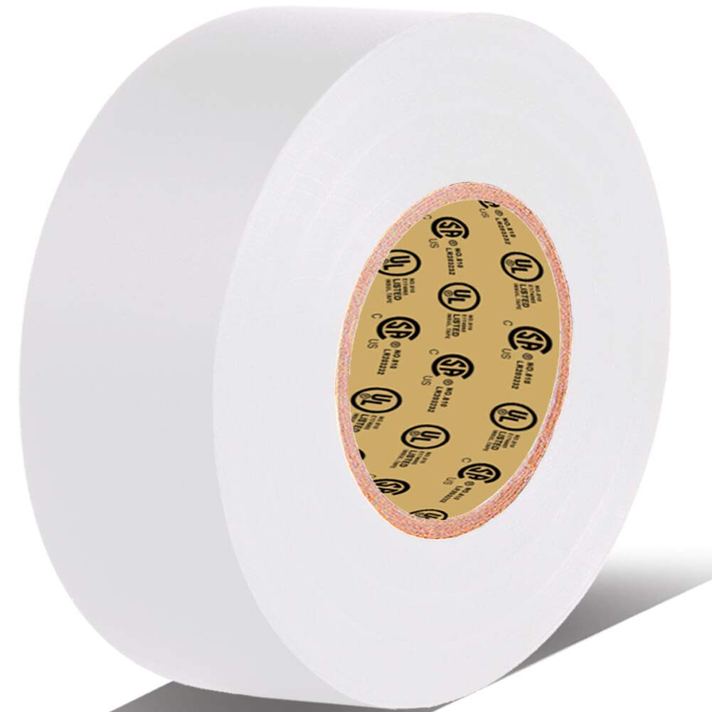 LYLTECH White Electrical Tape, 66 feet x 3/4 inch x 7 mils-600V,Pass UL/CSA Certification. Waterproof,Flame Retardant,Strong Adhesive, 14 to 176(White)