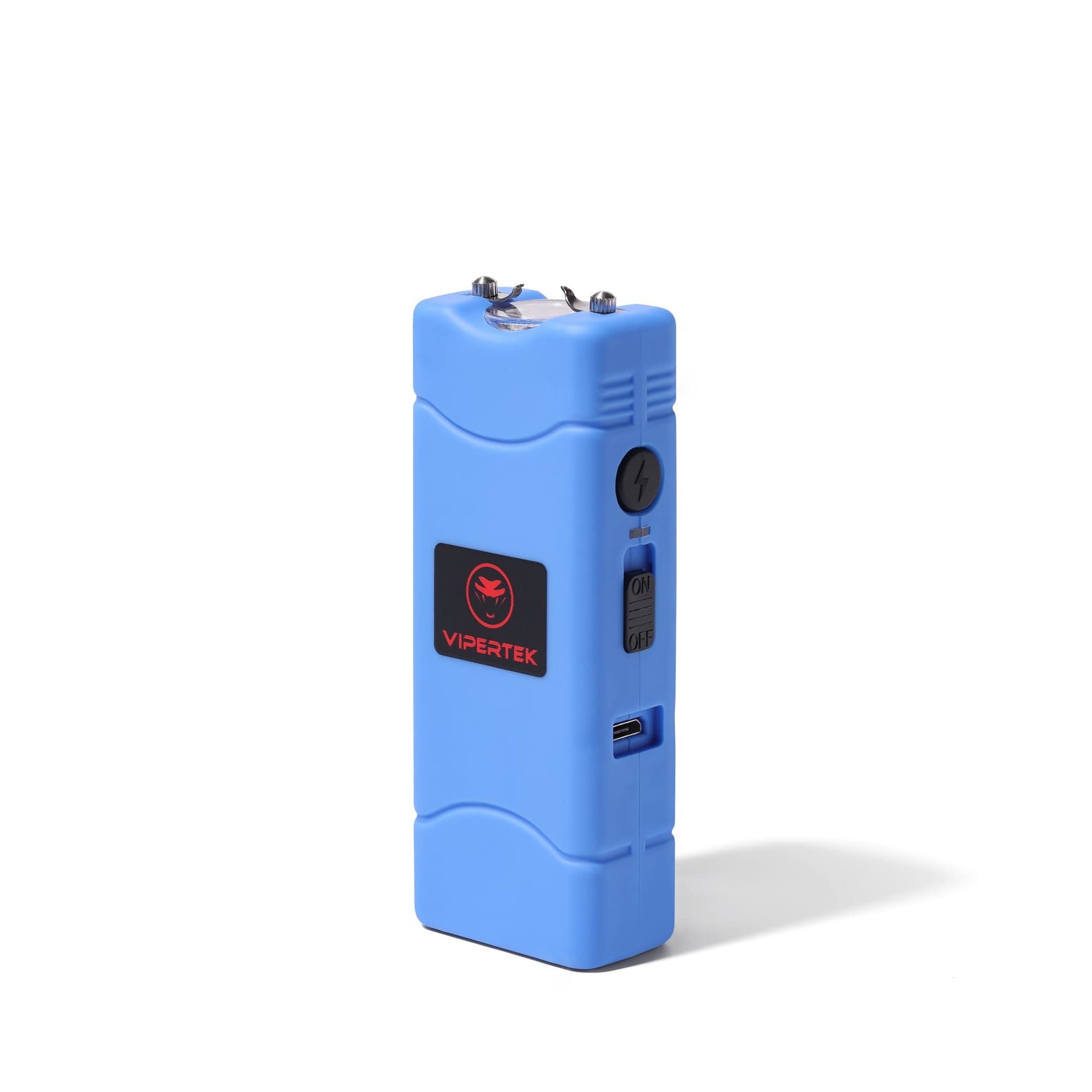 VIPERTEK VTS-881 Micro Stun Gun for Self Defense Rechargeable with LED Flashlight, Black