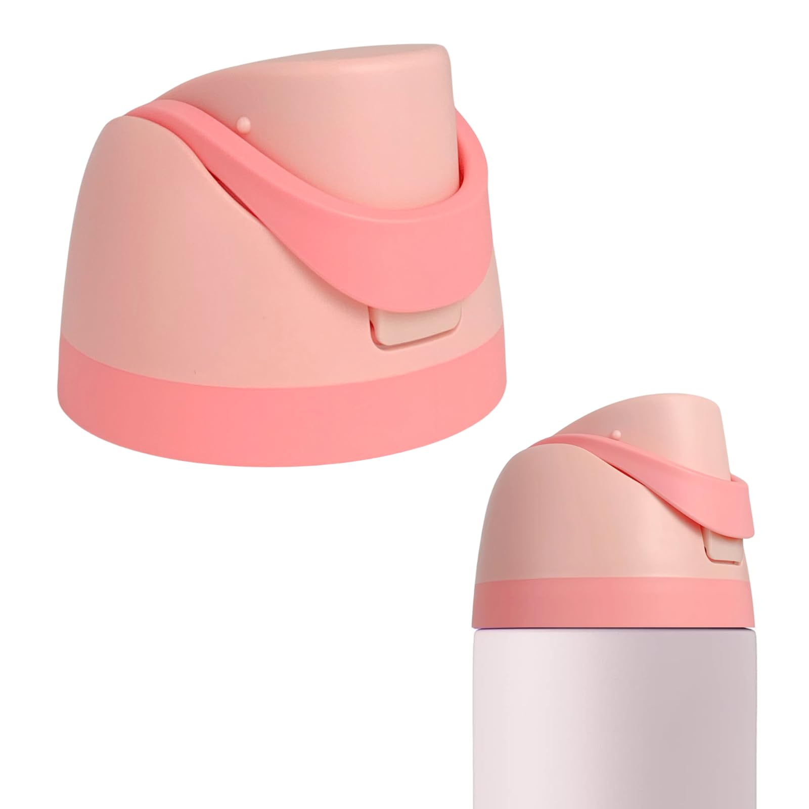 Replacement Lid for Owala Freesip, One Button Water Bottle Replacement Cap Compatible with Owala Cup 16oz 24oz 32oz 40oz, No Leakage Replacement Accessory for Owala Free Sip (Gray)