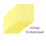 (16 Pack) Sticky Notes 3x3, Canary Yellow, Sticky Pads, Recyclable, Self-Stick Pads, Easy to Post for Home, Office, Notebook