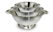 ExcelSteel Colander Set Stainless Steel | Nesting Design | Mirror Polished | Oversized Handles | 1-4 Quart, Set of 3