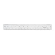 Westcott Acrylic Clear Ruler, Easy-to-Read Markings, Scratch-Resistant Design, Raised Beveled Edges, for Crafting, Office, Classroom, Back to School, School Supplies, 12-Inch