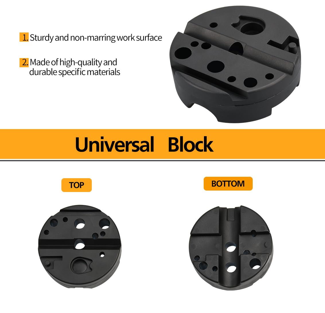 Pin Punch Set, 14pcs Removing Repair Tools, including Universal Block, Pin Punches and Hammer(Pin Punches and Block)