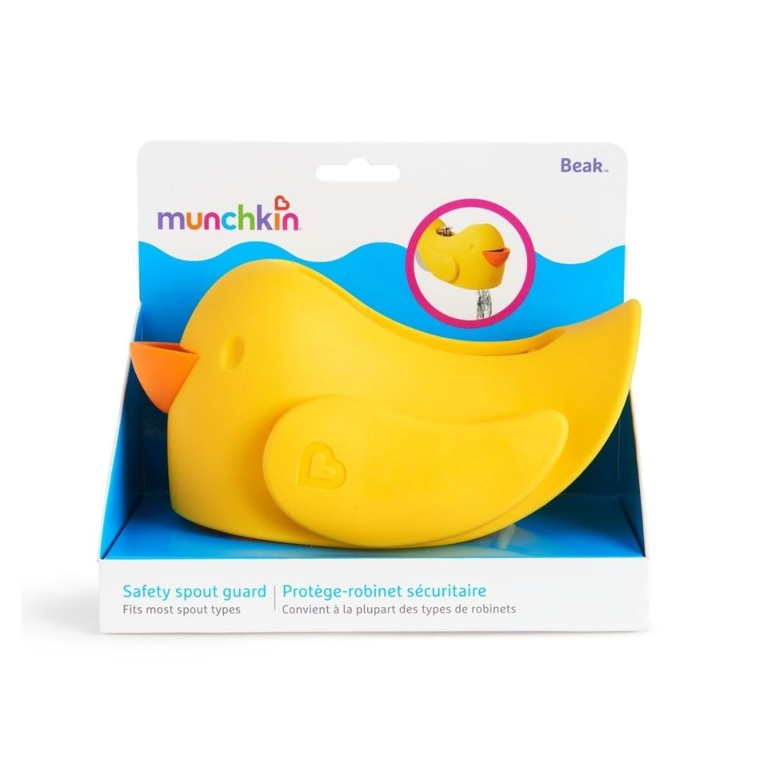 Munchkin® Beak™ Bath Spout Cover Safety Guard with Built-in bubble bath dispenser, Yellow