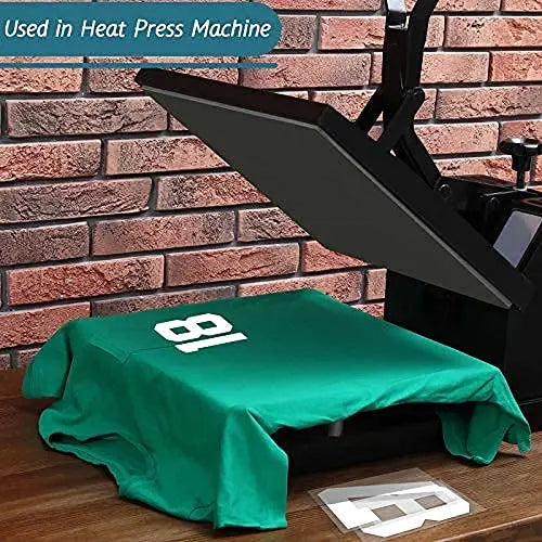Zonon 22 Pieces Iron on Numbers T Shirt Heat Transfer 0 to 9 Jersey Numbers for Team Uniform Sports (White,8 Inch)
