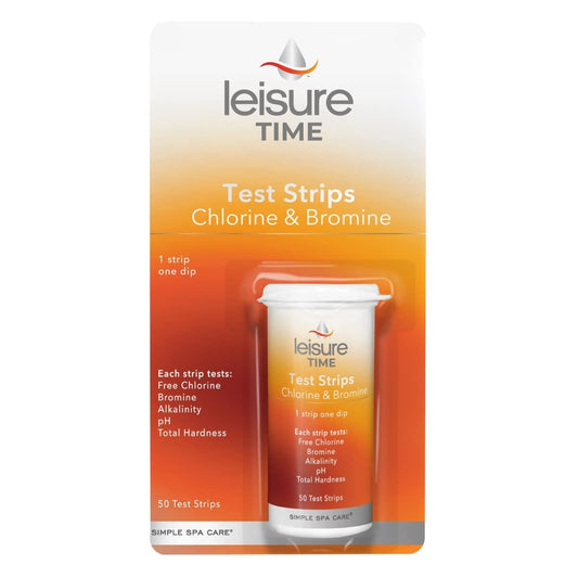 LEISURE TIME 45006A Spa & Hot Tub Test Strips for Chlorine and Bromine