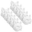 MAELSTROM 10Pcs Cat Fox Therian Masks for Halloween Costumes - Blank White Animal Masks for Kids and Adults - Great for Parties