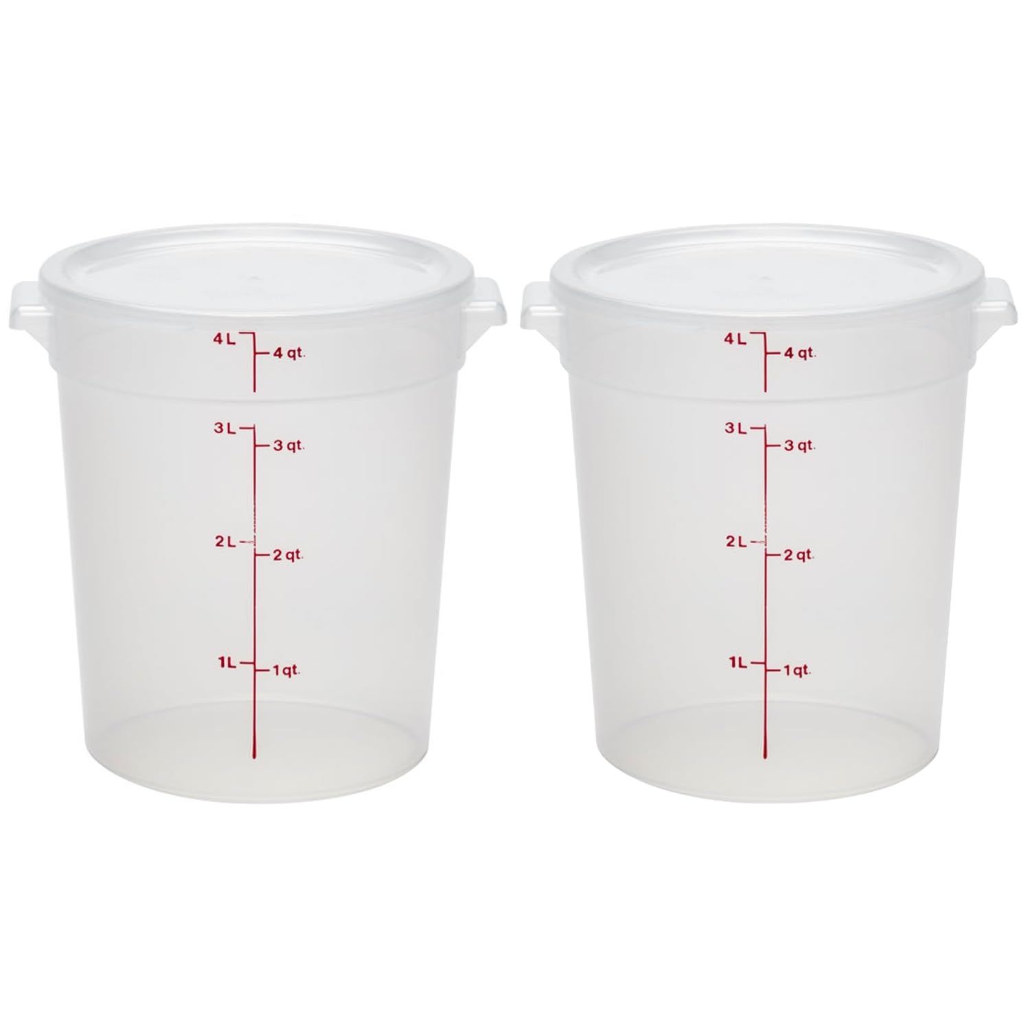 Cambro Food Storage Containers with Lids (BPA-Free) - 4 Quart Food Storage Container (2 Pack)