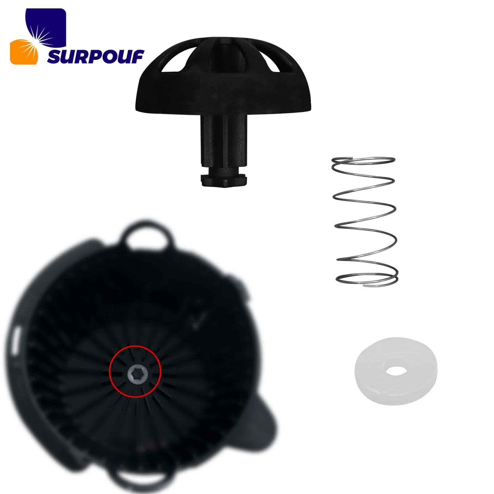 2-Pack Coffee Replacement Brew Basket Spring Loaded Stopper Kits Fits For Mr. Coffee Black and Decker Hamilton Cuisinart coffee maker parts, Parts Number 990117900 990237500 Coffee Machine Accessory