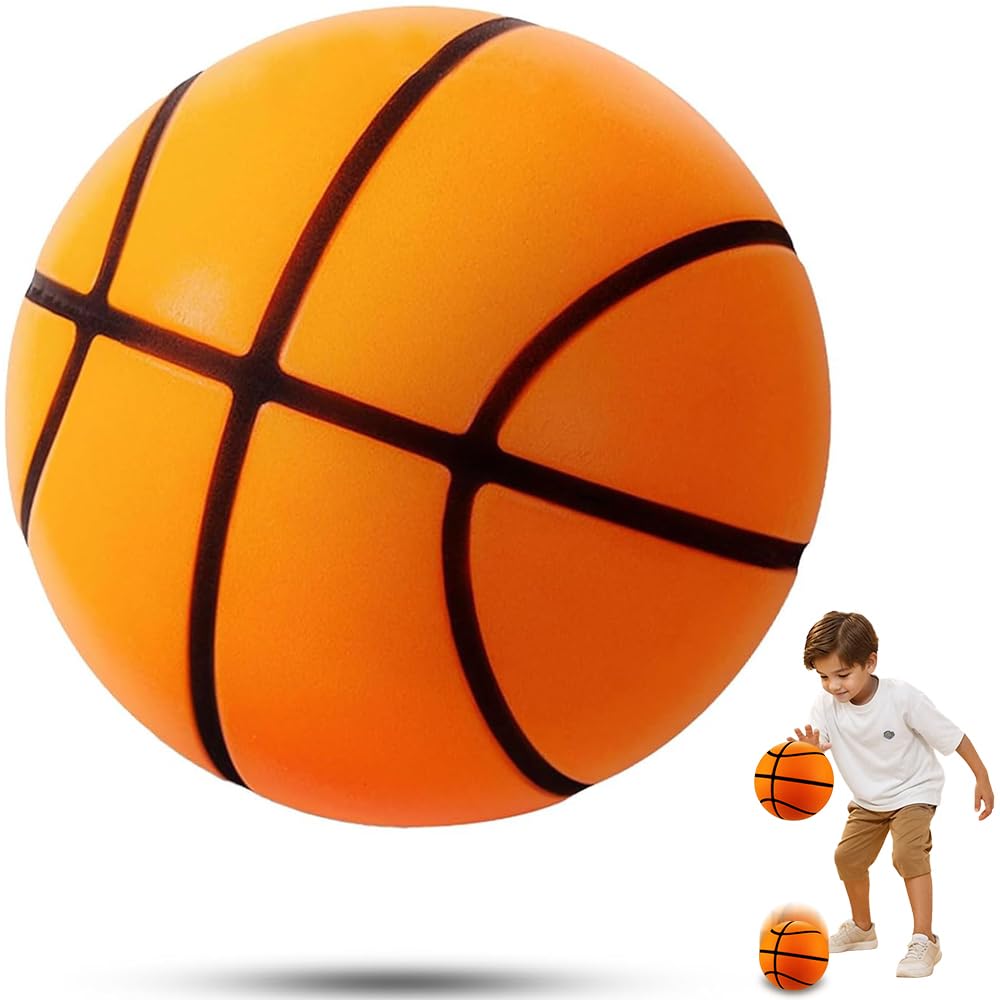 BLOCE Dribble Dream Silent Basketball 29.5, 2024 New Upgrade 3D Silent Basketball Dribbling Indoor, Foam Basketball Indoor Training Quiet Ball Gift for Youth