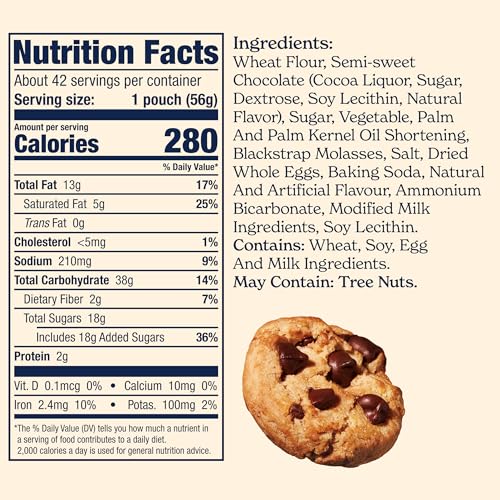 Famous Amos Chocolate Chip Cookies, Original Recipe Bite-size cookies with semi-sweet chocolate chips, 9 oz