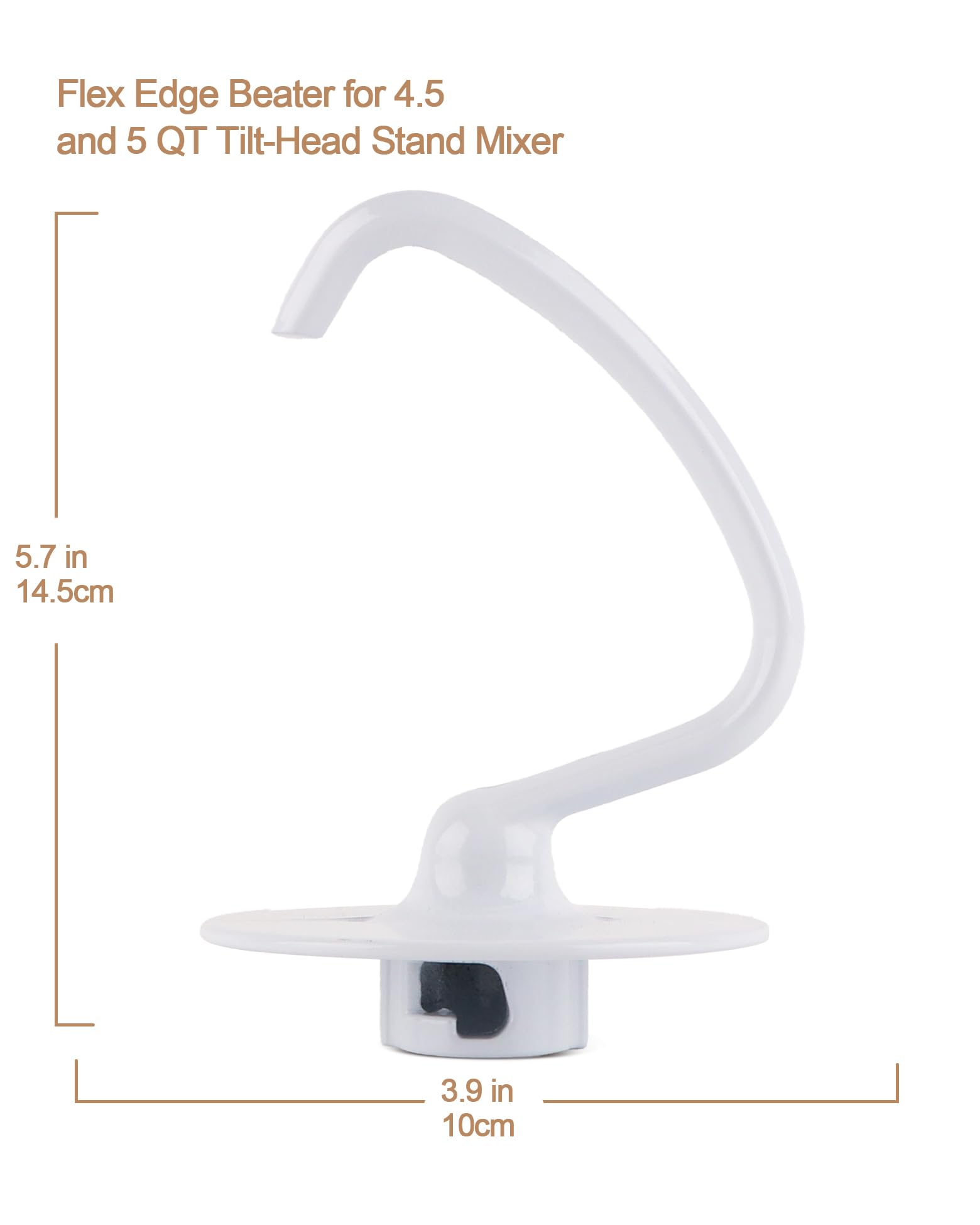 MEET JUICE C-shaped K45DH Coated Dough Hook, Attachment for KitchenAid 4.5-5.0 Quart Bowel, Compatible with KitchenAid K45 K45SS KSM90 KSM150 Tilt-Head Stand Mixers