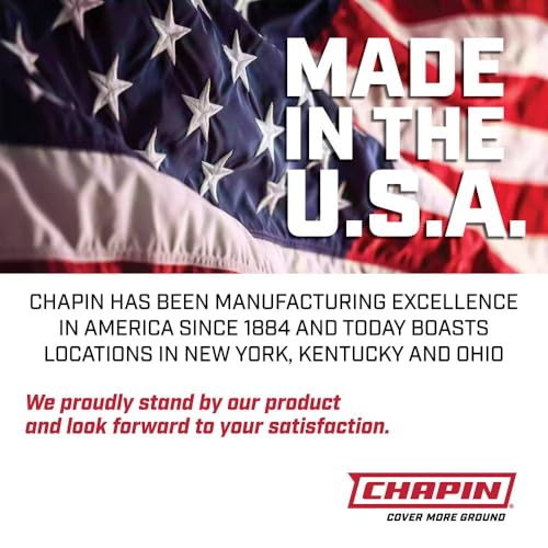 Chapin 20002 Made in USA 2-Gallon Rasen- und Garten-Drucksprühgerät, zum Besprühen von Pflanzen, Gießen im Garten, für Rasen, Unkraut und Schädlinge, lichtdurchlässig Weiß