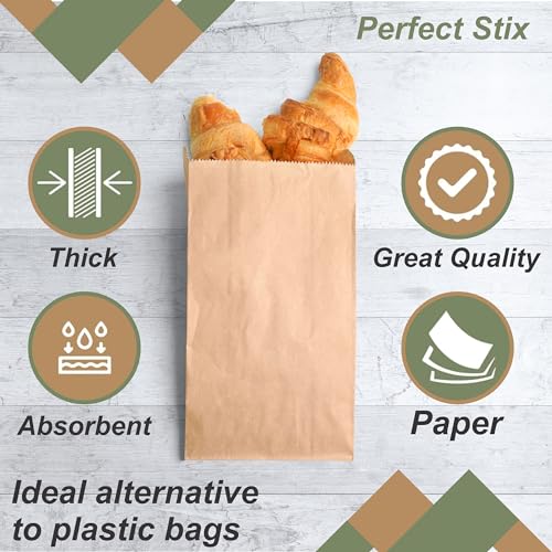 Perfect Stix - Brown Bag 2-100 count, 2lb Brown Paper Bags - Brown Bags - 100 count (Pack of 1)