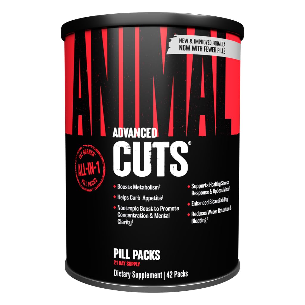 Animal Cuts Thermogener Fettverbrenner – Gewichtsverlustpillen für Frauen und Männer für Stoffwechsel, Energie, Fokus und nootropische Gehirnunterstützung mit Ketonen Appetitzügler Diätpillen, 42 Packungen