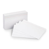 Amazon Basics Ruled Lined Index Note Cards, 500 Count, 5 Pack of 100, White, 5 in x 8 in