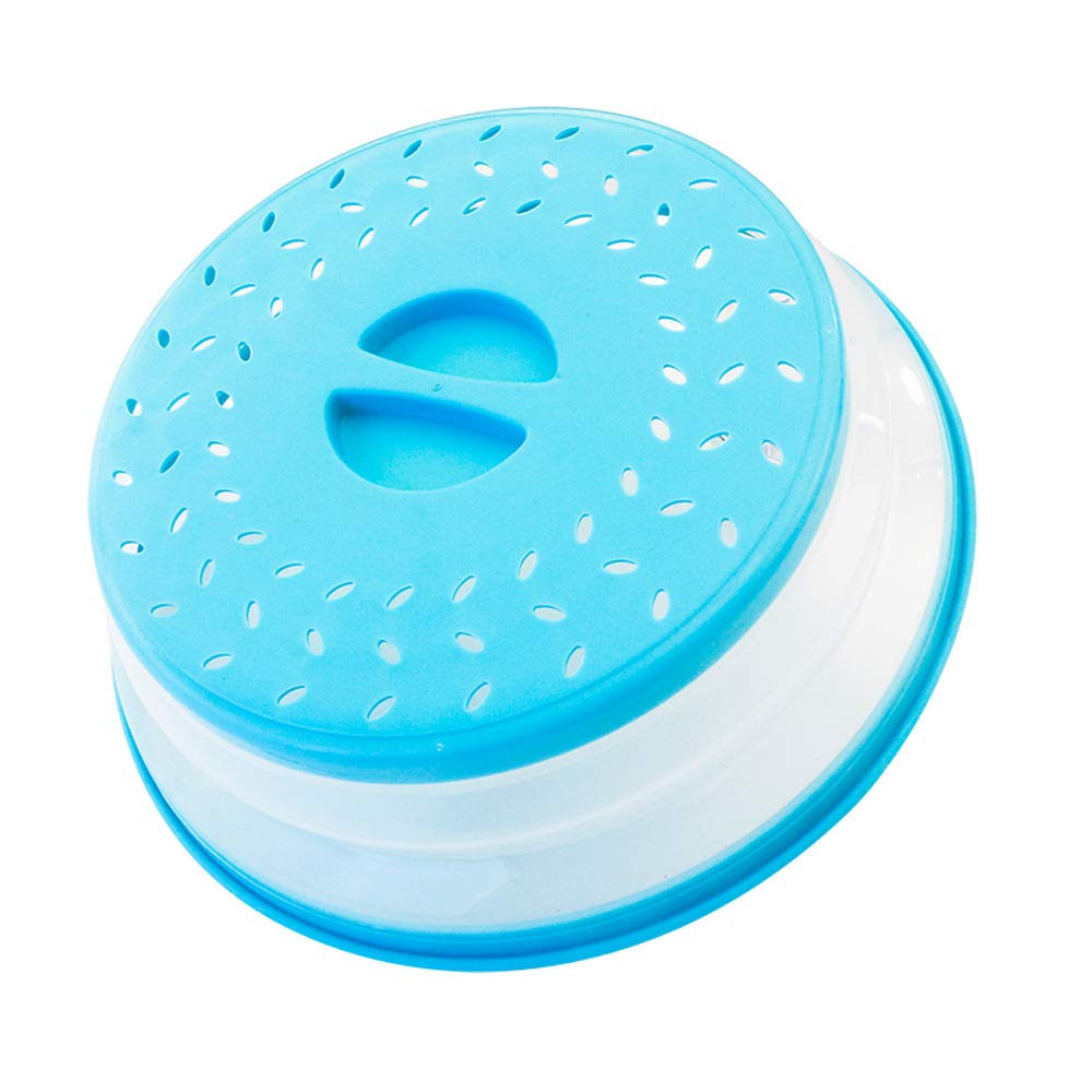 Pack of 2 Collapsible Microwave Food Cover, Splatter Guard,Vented Microwave Lid for Food,10.5inch, BPA free TPR, Dishwasher safe