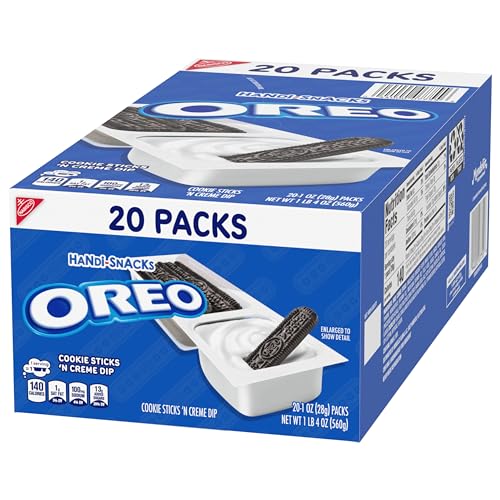 Handi-Snacks OREO Cookie Sticks 'N Creme Dip Snack Packs, 20 Snack Packs