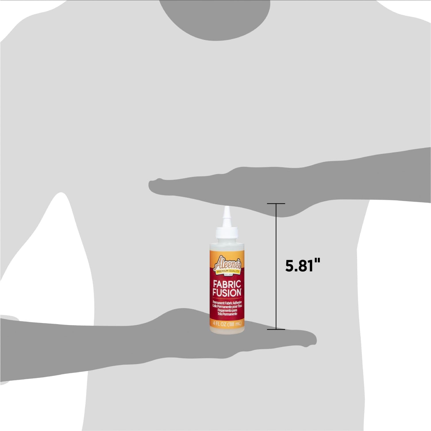 Aleene's Fabric Fusion Glue 4 oz, Permanent and Washable Adhesive, No-Sew Fabric Glue for Clothing, Denim, Polyester, Cotton, Flannel Materials, Dries Flexible