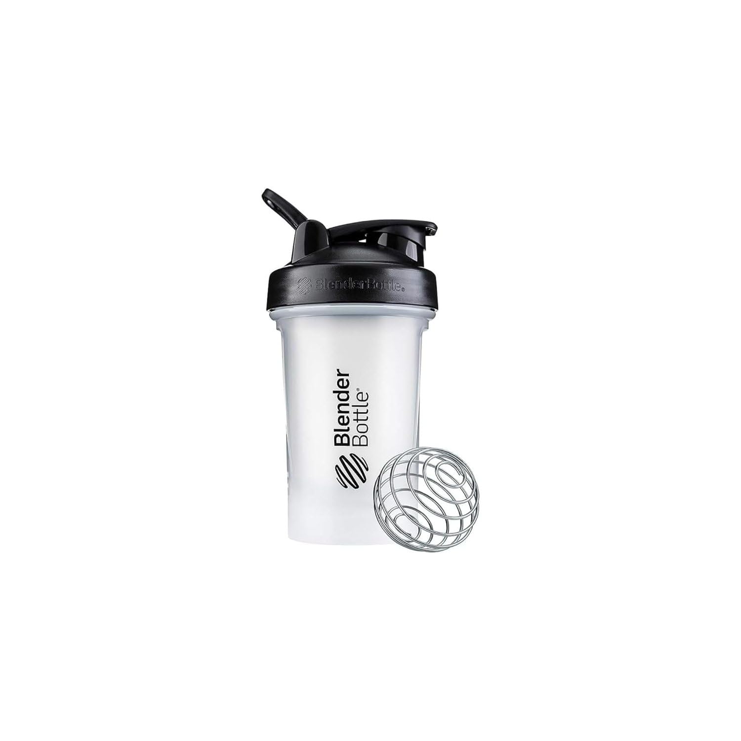 BlenderBottle Classic V2 Shaker Bottle Perfect for Protein Shakes and Pre Workout, 28-Ounce, Clear/Black