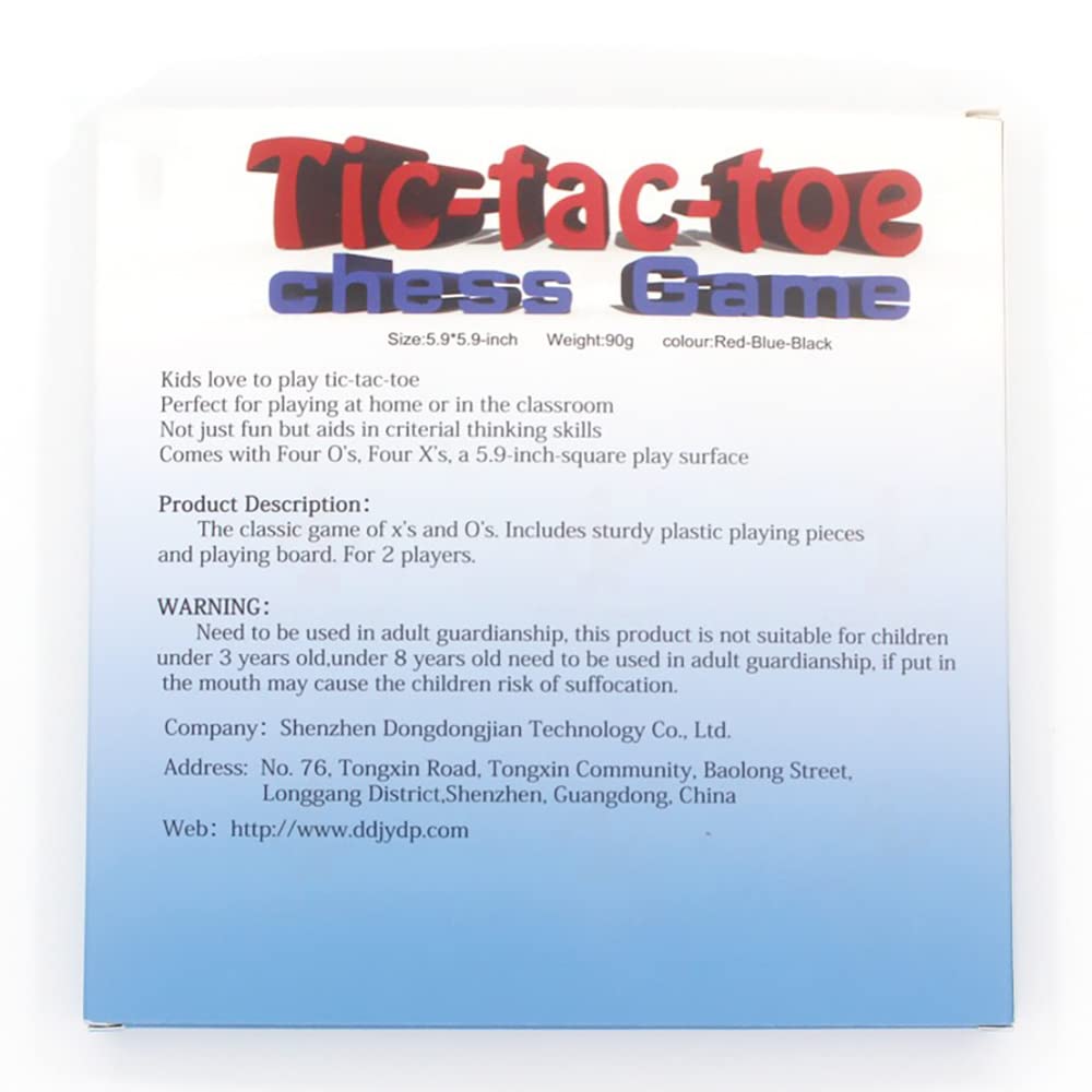 zeyce Tic Tac Toe Board Game,Tic Tac Toe Family Game, Classic Board Game, Classical Family Board Game,Children's Tic Tac Toe Game, Plastic tic tac Toe Game, Board Size 15 X 15 cm
