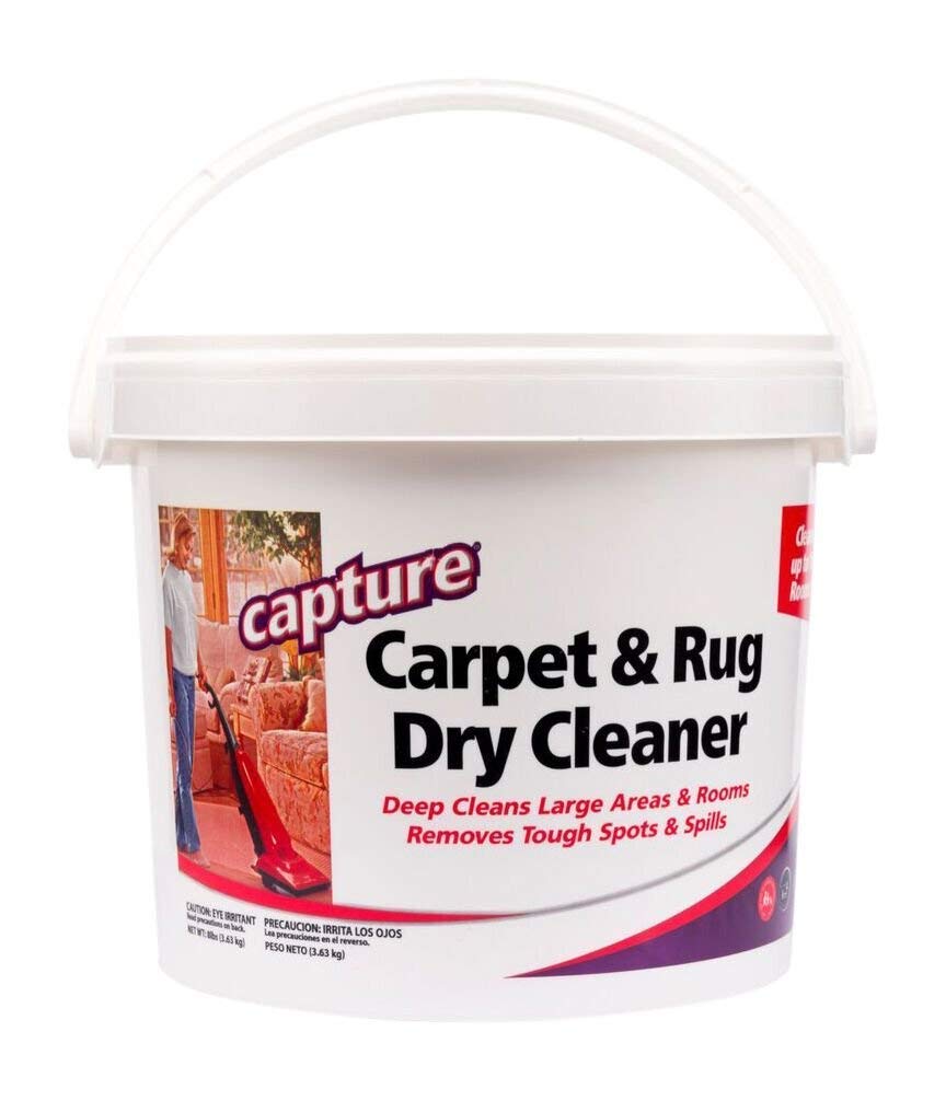 Capture Carpet & Rug Dry Cleaner w/Resealable lid - Home, Car, Dogs & Cats Pet Carpet Cleaner Solution - Strength Odor Eliminator, Stains Spot Remover, Non Liquid & No Harsh Chemical (4 Pound)