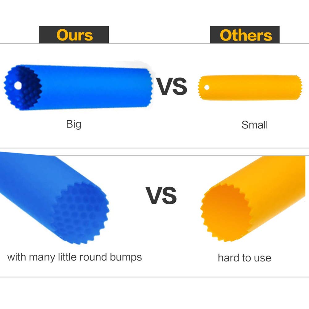 Sinnsally Garlic Peeler Skin Remover Roller Keeper,Easy Quick to Peeled Garlic Cloves with Silicone Tube Roller Garlic Peeling Kitchen Tool(3 Colors)