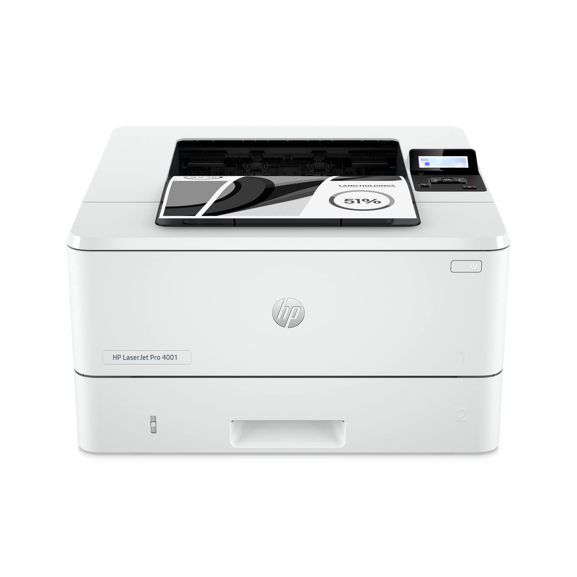 طابعة HP LaserJet Pro 4001n أبيض وأسود، طباعة، سرعات عالية، سهلة الإعداد، طباعة من الجوال، أمان متقدم، USB، اتصال إيثرنت، الأفضل للمكتب