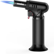 Sondiko Butane Torch with Fuel Gauge S907, Refillable Soldering Torch with Adjustable Flame for Welding, Resin Art, Industrial(Butane Gas Not Included)