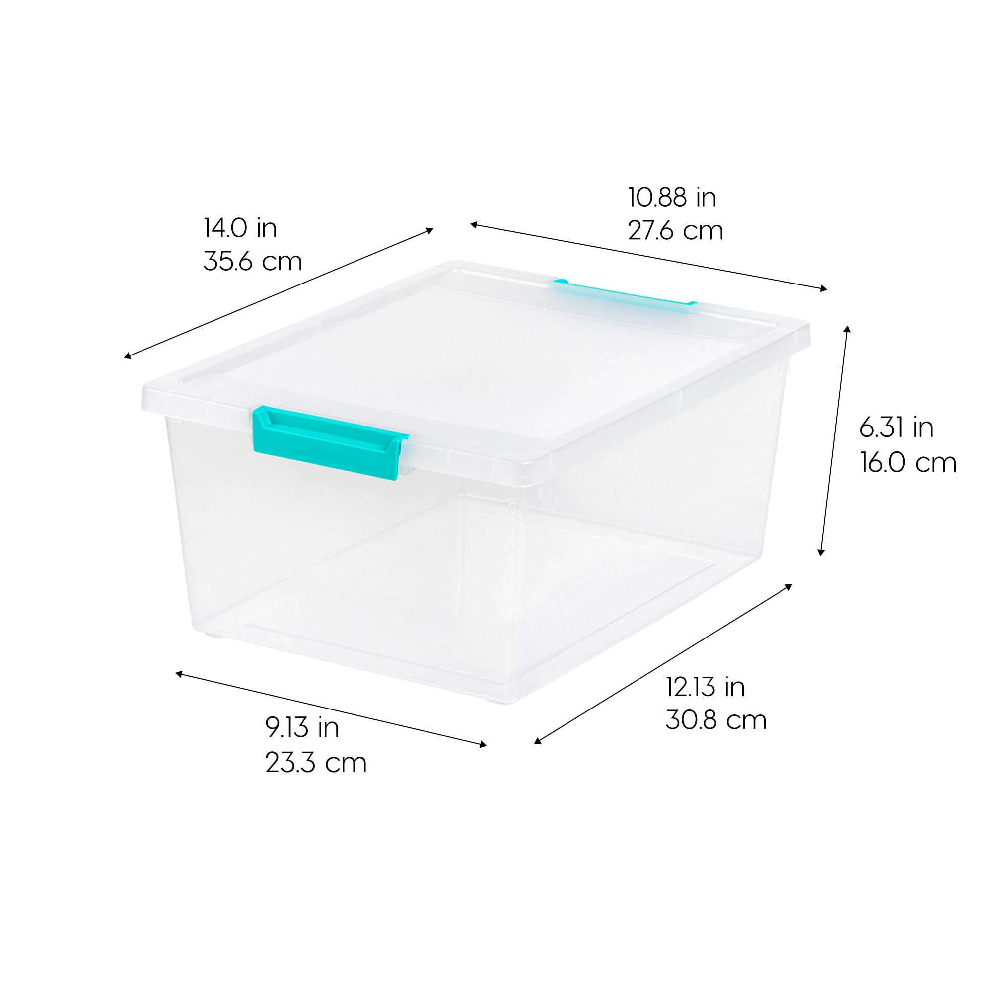 IRIS USA 12 Qt. Plastic Storage Bins Containers with Lids, 4 Pack, Small Sensory Bin, Craft Storage, Craft Organizers & Storage, Organizing Container for Home, Office & Art Supplies, Stackable, Clear