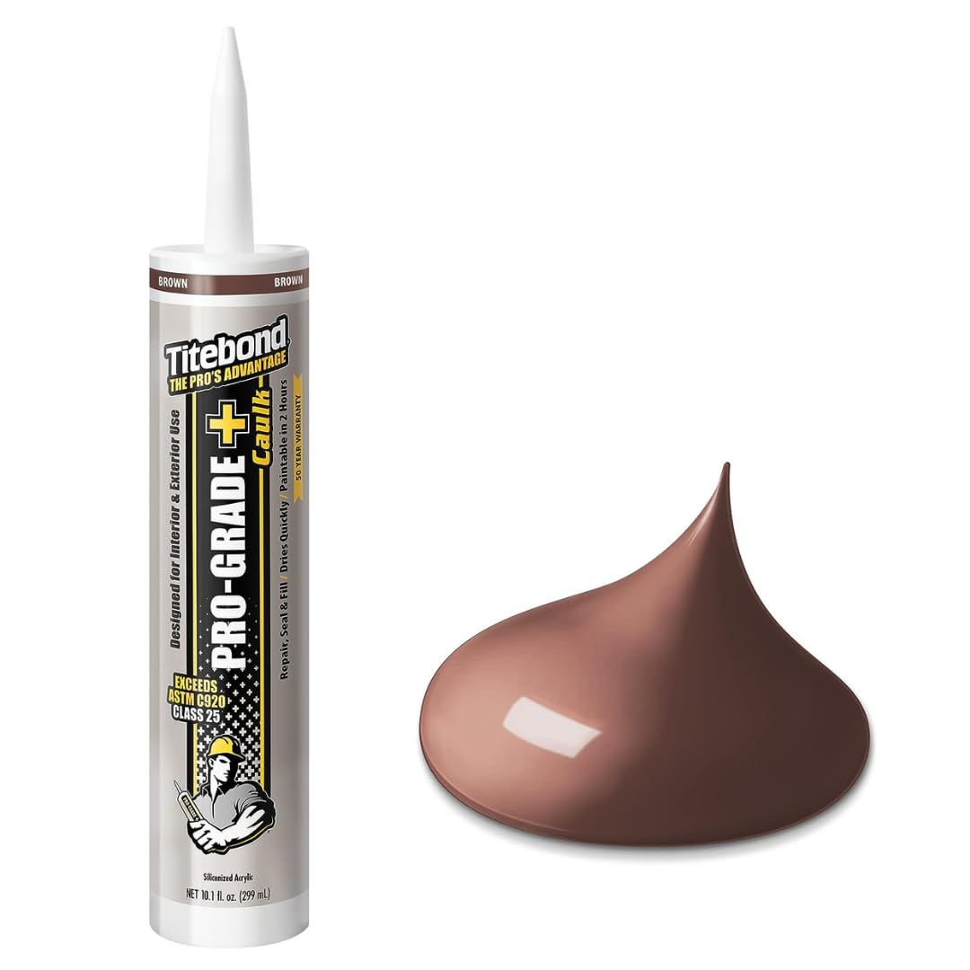 Titebond 10.1 Oz. Pro-Grade Plus 8421 Siliconized Acrylic Water-Based Caulk - Brown