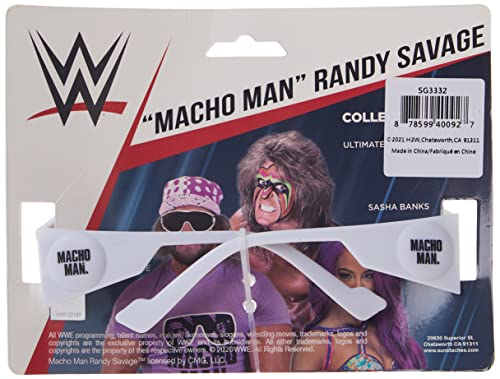 Sun-Staches WWE Official Macho Man Shark Teeth Sunglasses, Costume Accessory One Size Fits Most