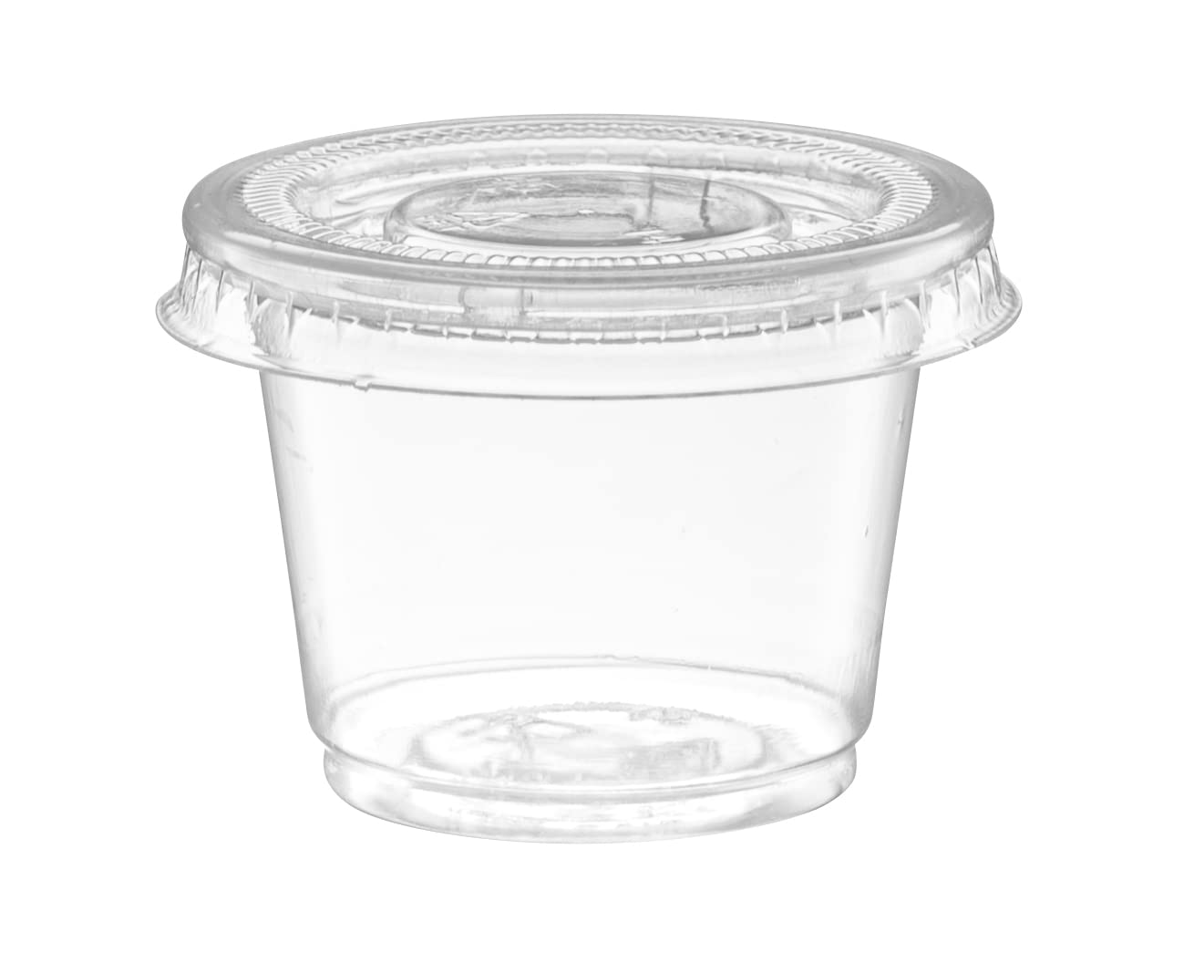 (1 oz - 200 Sets) Clear Diposable Plastic Portion Cups With Lids, Small Mini Containers For Portion Controll, Jello Shots, Meal Prep, Sauce Cups,Condiments, Medicine,Disposable