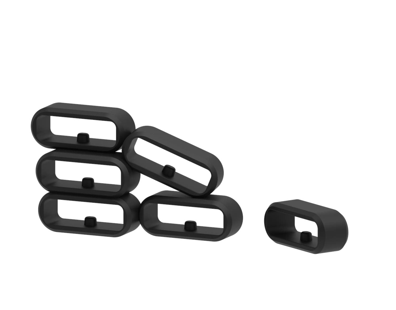 6-Pack Fastener Rings Compatible with Garmin Vivoactive 6 5 3/Forerunner 645 245 45 55 165/Venu Sq Sq2/Vivomove/Fenix 7S 6S 5S Band Keeper, Silicone Replacement Watch Band Loop/Holder/Clips