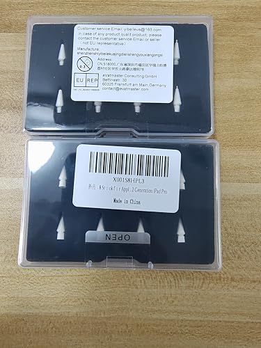Inesore 8 Pack for Apple Pencil Tips Replacement Accessories,Compatible with Apple Pencil Pro/2nd Generation/1st Generation/USB C,iPencil Nib for iPad Pro/Air/Mini,for Drawing Writing(White Metal Nib)