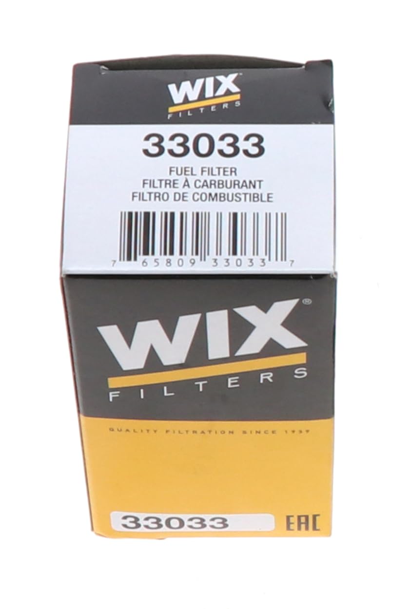WIX 33033 Universal In-Line Fuel Filter with 3/8â€ Clamp-On Inlet/Outlet, Max Pressure 60-PSI