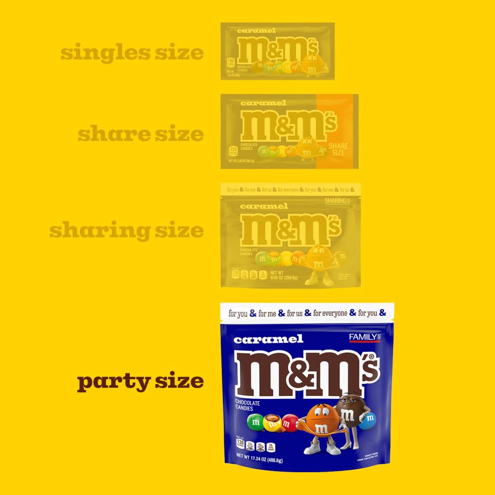 M&M'S Caramel Chocolate Candy Party Size 34-Ounce Bag