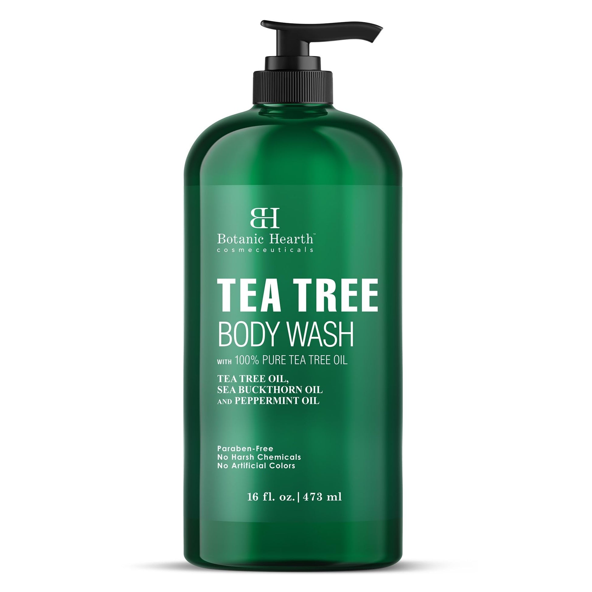 Botanic Hearth Tea Tree Body Wash Helps Nail Conditions Athletes Foot Ringworms Jock Itch & Body Odor Soothes Itching & Promotes Healthy Skin and Feet Naturally Scented 16fl oz